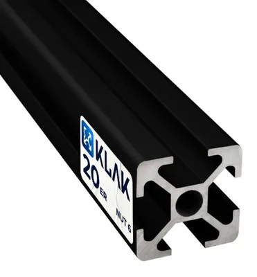 Produktbild von KLAK - Aluprofil 3m System-, Montage-, Konstruktionsprofil Nut 6  20x20 schwarz