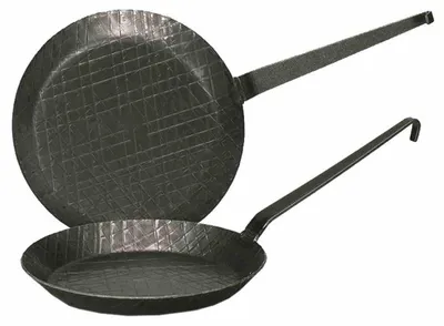 Immagine prodotto di Padella TURK in ferro battuto con manico a gancio Ø24cm nero 65224