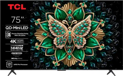 TCL C6K 75C6K TV 190,5 cm (75") 4K Ultra HD Smart TV Wi-Fi Metallic