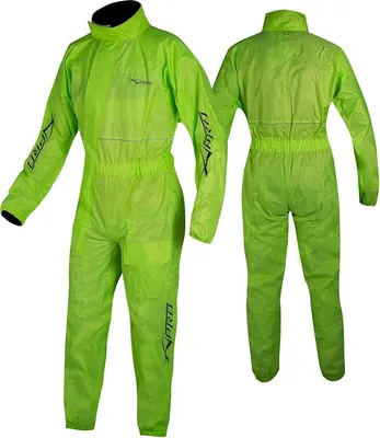 Productafbeelding van Waterdichte, volledig afsluitende motorregenpak voor het hele lichaam - Fluorescerend (fluo)
