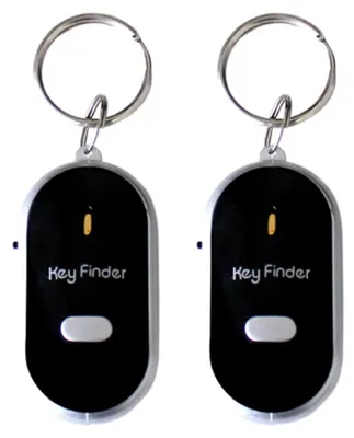 Produktbild von 2 Stück Schlüsselfinder Schlüsselanhänger Pfeife Fernbedienung Blinkendes Schlüssel-Tracker-Gerät Tragbarer wasserdichter Anti-Verlust-Schlüsselringhalter
