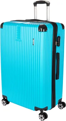 Immagine prodotto di BRUBAKER Valigia rigida London - Valigia con rotelle, serratura a combinazione e 4 rotelle - Valigia trolley 49 x 76,5 x 29,5 cm, XL, azzurro