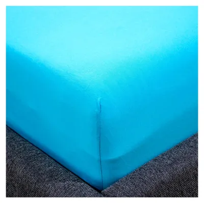 Produktbild von Edel-Jersey Spannbetttuch 100% Mako Baumwolle, hochwertige Verarbeitung und hohe Farbbrillanz, 90-100x200, türkis