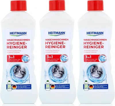 Produktbild von Heitmann Waschmaschinen Hygiene Reiniger 250ml gegen Kalk und Gerüche (3er Pack)