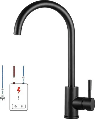 Produktbild von Dusensprühkop schwarz für Küchenkran und Badekran