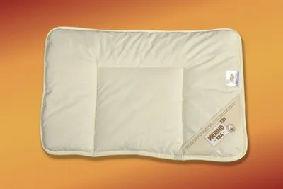 Produktbild von Bio Babykissen 40x60 Flachkissen Kinderwagen Kissen 100 % Wolle waschbar