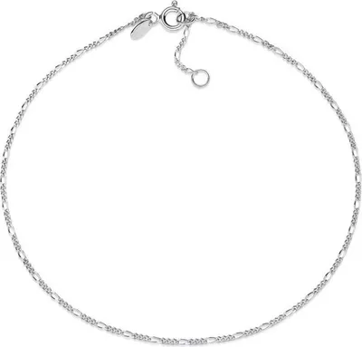 Produktbild von SILBERKETTEN STORE Fußkette Figaro 1,4mm - 925 Silber, wählbar von Länge 23cm-30cm - 24cm