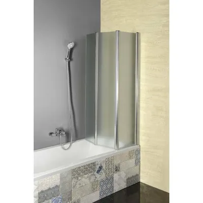 Produktbild von Aqualine VANDA Badewannenfaltwand 1000x1400 mm, Chrom, Mattglas