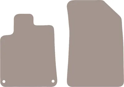 Image de Tapis de sol en velours pour Peugeot 407 coupé, berline, break, SW (2004-2011) - tapis de sol avant LUX beige (2 pièces)