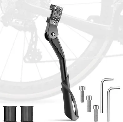 Produktbild von Fahrradständer, 61-73,7 cm, mit rutschfesten Füßen, Seitenständer für Fahrräder, höhenverstellbar, aus Aluminiumlegierung