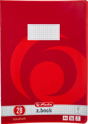 Produktbild von Herlitz 3322807 Schulheft (A4, kariert mit Rand, Lineatur 28) 16 Blatt, 10er Packung (A4. kariert mit Rand, Lineatur 28)