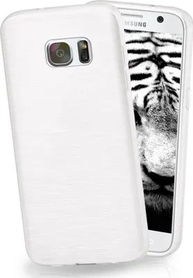 Produktbild von moex® Brushed Case kompatibel mit Samsung Galaxy S7 - Hülle aus Silikon, Weiß
