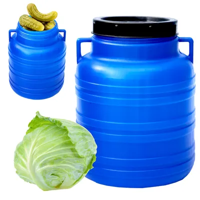Produktbild von Sterk® 10 Liter Deckelfass, Kunststofffass, Futtertonne, Fass, Barrel, Schraubdeckel Fass, 10 L, Kunststofffass mit Griffen