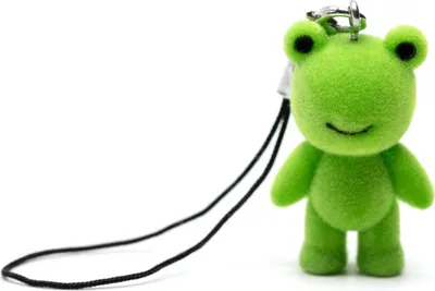 Produktbild von Frosch Flock Handyanhänger Miniblings Handyschmuck Kröte Frösche grün beflockt