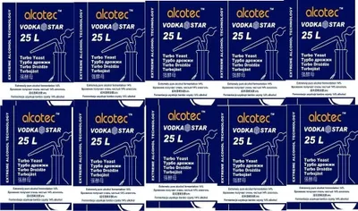 Produktbild von 10 x Alcotec VODKA STAR Turbohefe Gärhefe Hefe