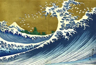 Produktbild von Legendarte - Kunstdruck auf Leinwand - Die Große Welle - Katsushika Hokusai - Wanddeko, Canvas cm. 40x60