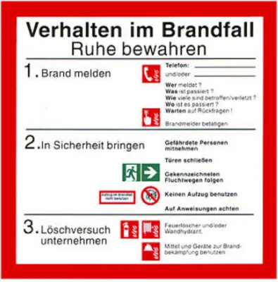 Produktbild von Verhalten in Brandfall Schild ISO neue Norm Brandschutzordnung