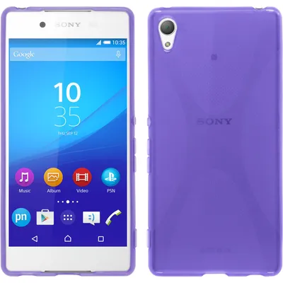 Produktbild von PhoneNatic Case kompatibel mit Sony Xperia Z3+ / Plus - lila Silikon Hülle X-Style + 2 Schutzfolien