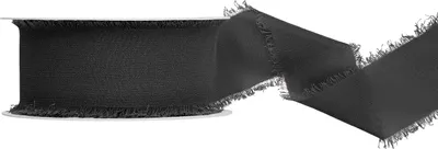 Chiffonband 4cm x 10m Schwarz