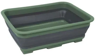 Produktbild von Faltbare Waschschüssel 7 Liter, rechte Form, grau/grün