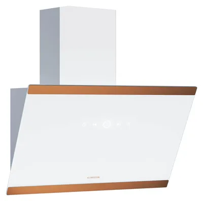 Obrázok produktu pre Klarstein FlashLine 60 digestor - 60 cm digestor, dotykový displej, 524 m³/h, energetická účinnosť A++, LED osvetlenie, tichý 34,5 dB, biely/medený, režim odsávania vzduchu a recirkulácie