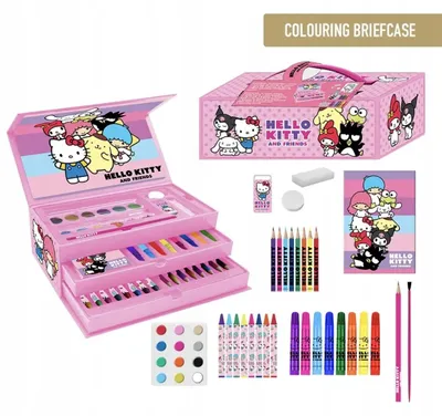 Image de Trousse à crayons Hello Kitty à colorier