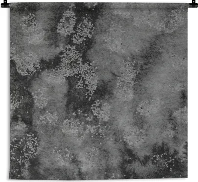 Produktbild von MuchoWow® Wandteppich Wandbehang Schwarz - Farbe - Grau 90x90 cm Tapisserie Dekoration Wandtuch - Wandaufhänger