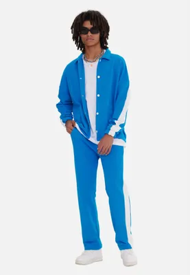 Produktbild von Jogginganzug Set Stripe mit Streifen Jacke Hose M Blau