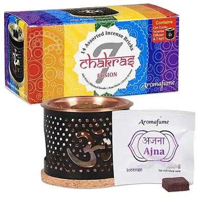 Produktbild von Aromafume Testset: Diffuser&Chakra Weihrauchblöckchen --180 g