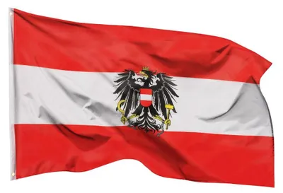 Produktbild von PHENO FLAGS Österreich Flagge mit Adler 90x150 cm