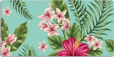 Produktbild von Schreibtischmatte Tischunterlage 90x45 cm Mauspad - Blumen