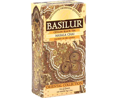 Zdjęcie produktu dla Basilur MASALA CHAI herbata czarna KARDAMON GOŹDZIKI CYNAMON IMBIR - 25x2g