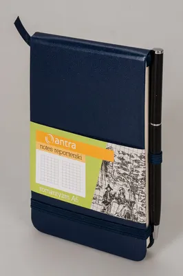 Obrázok produktu pre Notes A6 Romantyzm w kratkę granatowy