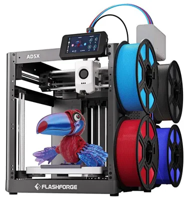 Image de Imprimante 3D AD5X - Vitesse d'impression élevée de 600 mm/s - Impression multicolore - Accélération de 20 000 mm/s² - Volume d'impression de 220 x 220 x 220 mm - Écran tactile de 10,9 cm - Wi-Fi