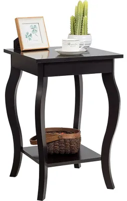 Obrázek produktu pro Noční stolek s policí HW65646CF-1, 40 x 40 x 60 cm, černý