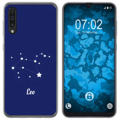 Produktbild von PhoneNatic Case kompatibel mit Samsung Galaxy A50 Silikon-Hülle SternzeichenLeo M4