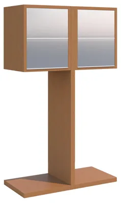 Produktbild von Briefkastenanlage Hermes Double for Four in Rost mit Edelstahlklappe