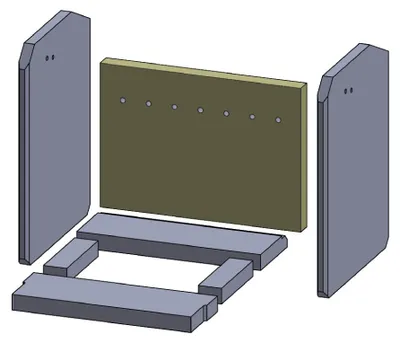 Produktbild von Rückwandstein 387x275x30mm (Vermiculite) passend für Gerco **
