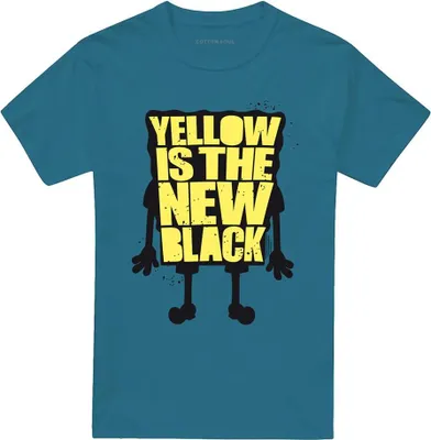 Produktbild von SpongeBob SquarePants - "Yellow Is The New Black" T-Shirt für Herren/Damen Uni TV26874 (3XL) (Schiefer)