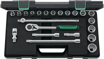 Produktbild von Stahlwille Steckschlüssel-Garnitur 1/2 22-tlg. 50/16/6 KN