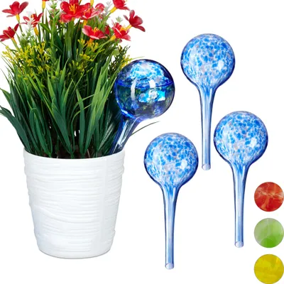 Obrázok produktu pre relaxdays 4 x zalievacia guľa modrá