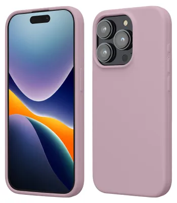 Produktbild von kwmobile Handyhülle für iPhone 15 Pro Hülle, für iPhone 15 Pro Case - Hülle Silikon - kabelloses Laden - Mauve