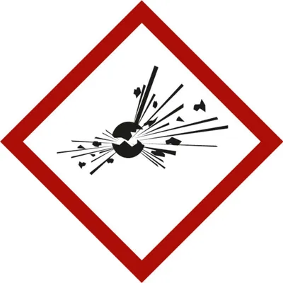 Produktbild von Gefahrstoffsymbol Explodierende Bombe, Typ: 03037