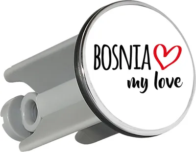 Produktbild von Huuraa Waschbeckenstöpsel Bosnia my love 4cm höhenverstellbar Abflussstopfen Geschenkidee