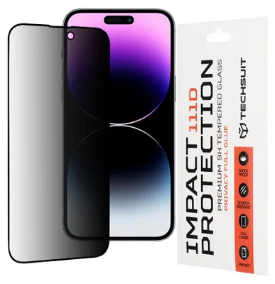 Obrázok produktu pre Techsuit 111D Privacy Full Glue ochranné sklo na iPhone 14 Pro Max – čierne