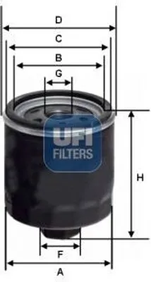 Produktbild von Ölfilter UFI 23.592.00 Filtereinsatz