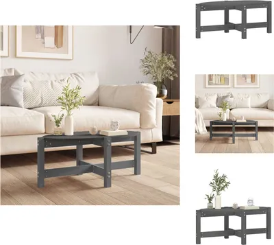Produktbild von vidaXL Couchtisch Grau 87x48x35 cm Massivholz Kiefer -  Couchtische