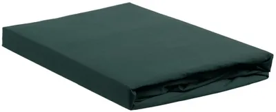 Produktbild von Ambiante Renforcé-Spannbettlaken für 35cm hohe Matratzen Baumwolle Uni Farbe Dark Green Größe 90x220