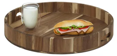 Produktbild von Home Deco Factory Tablett aus Acaciaholz - 40 x 5 cm - braun - Hoher erhohter Rand