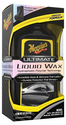 Produktbild von Meguiar's® Ultimate Liquid Wax - 473 ml - Flüssigwachs mit Abperleffekt + Mikrofasertuch